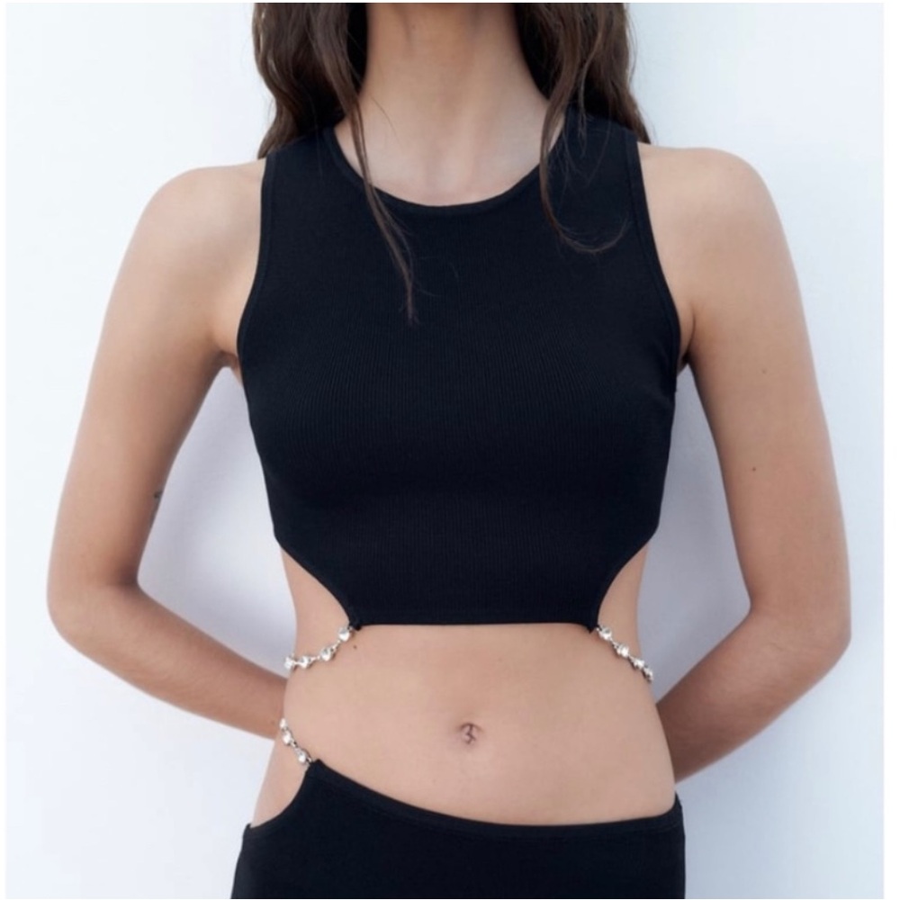 Zara Cut Out Knit Top